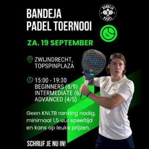 Toernooi TopSpinPlaza - Zwijndrecht - 19 september
