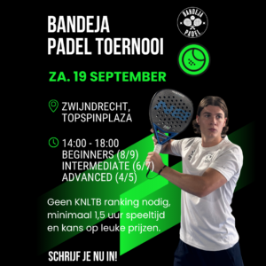 Tournament TopSpinPlaza - Zwijndrecht - 19 September