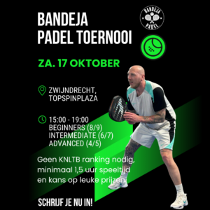 Tournament TopSpinPlaza - Zwijndrecht - 17 October