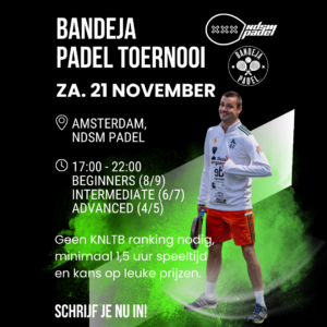 Toernooi NDSM Padel - Amsterdam - 21 november