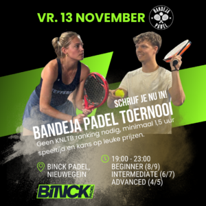 Toernooi BINCK - Nieuwegein - 13 november