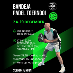 Tournament TopSpinPlaza - Zwijndrecht - 19 December
